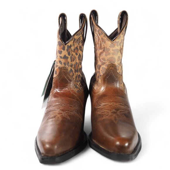 Smoky Mountain Hailey Snip Toe Women's 6M Western Cowboy Boots Leopard Print - Picture 3 of 11